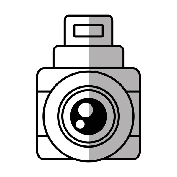 写真カメラ写真旅行ラインのシャドウ — ストックベクタ