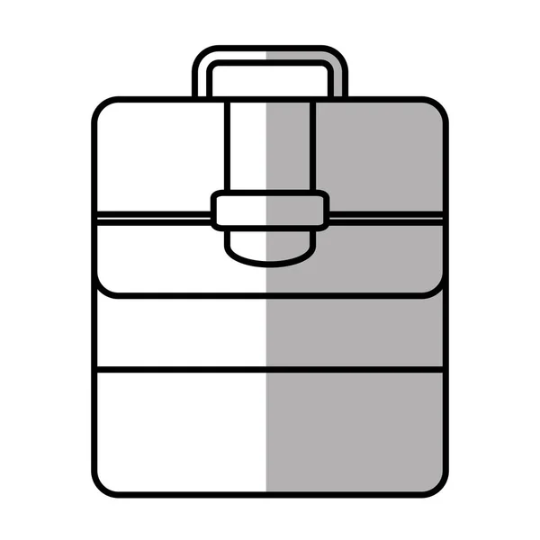 Portefeuille valise voyage business line ombre — Image vectorielle