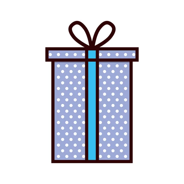 보라색 선물 상자 선물 리본 — 스톡 벡터