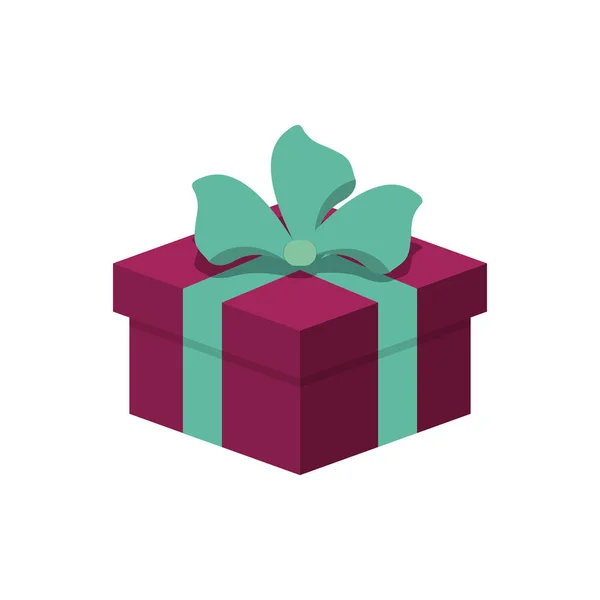 Подарункова коробка подарункова стрічка сюрприз — стоковий вектор