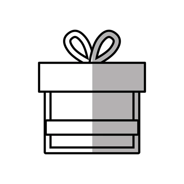 Caja de regalo cinta arco sombra — Vector de stock