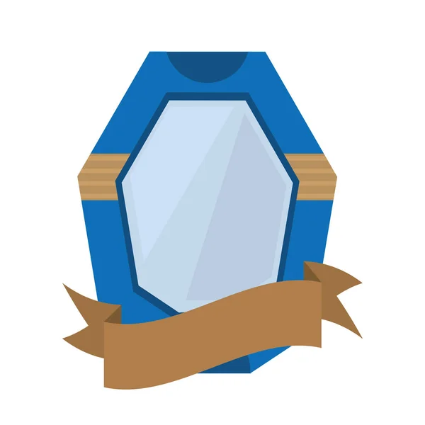 Shield skydd emblem blå ram menyfliksområdet — Stock vektor