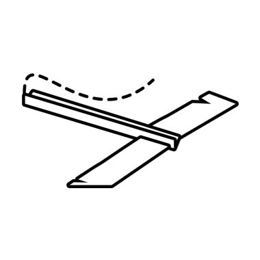 Kağıt Uçak fütürist modeli sinek anahat