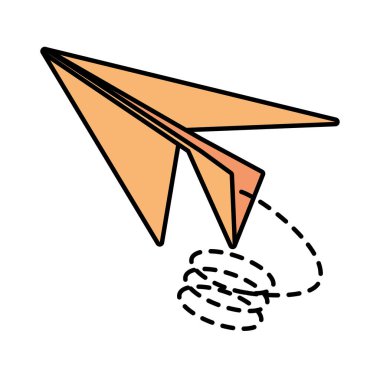 Kağıt Uçak origami yaratıcı çizgi noktalı modelleme