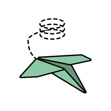 Kağıt Uçak özgürlük oynamak noktalı çizgi