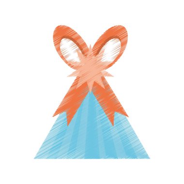 hediye kutusu üçgen şekil şerit yıldız çizgili çizim