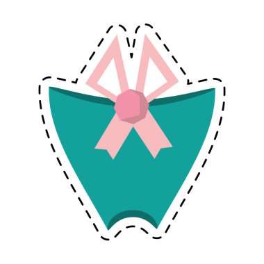 yeşil hediye kutusu mevcut şenlikli çizgi noktalı