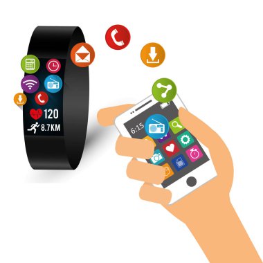 elini tut smartphone akıllı izle teknik cihaz paylaşımı