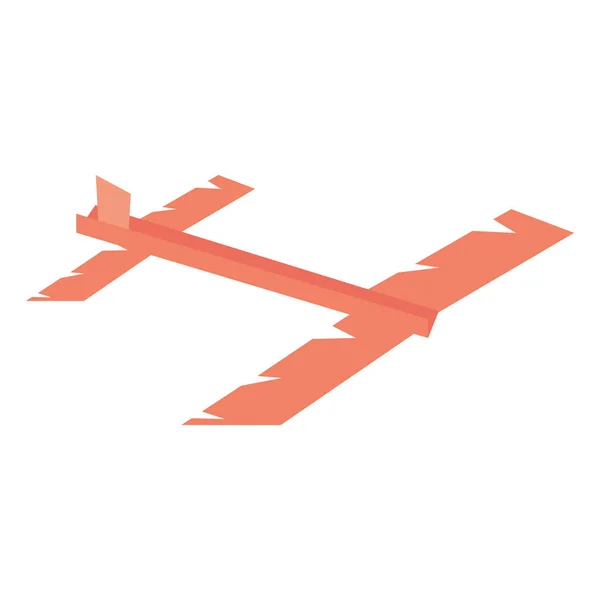 Pesawat kertas model futuris terbang - Stok Vektor