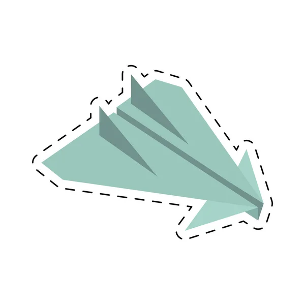 Carta piano origami armare linea di taglio mosca — Vettoriale Stock