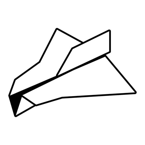 Паперовий літак свободи грати контур — стоковий вектор