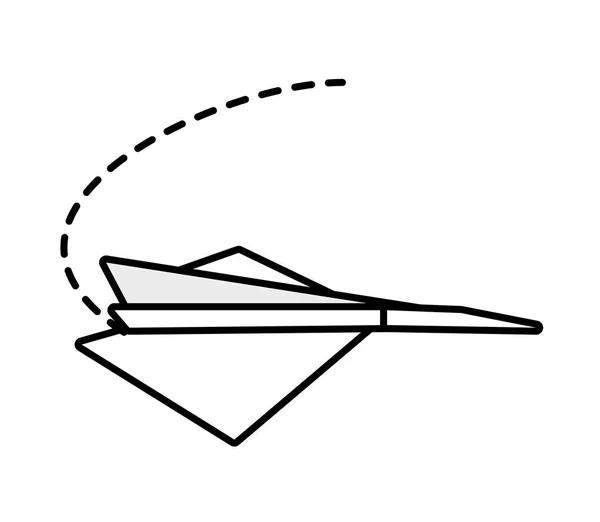 紙飛行機の無料時間レジャーの概要 — ストックベクタ