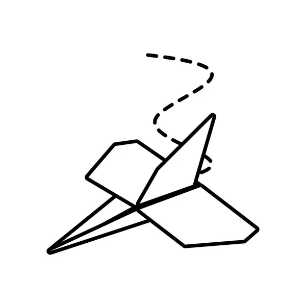 Papier Flugzeug Business-Symbol Start-Umriss — Stockvektor