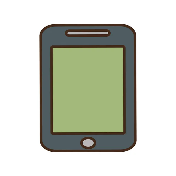 Gadget de tecnología de pantalla verde smartphone de dibujos animados — Vector de stock