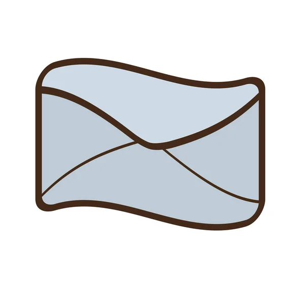 Email de dessin animé en ligne boîte de réception communication — Image vectorielle