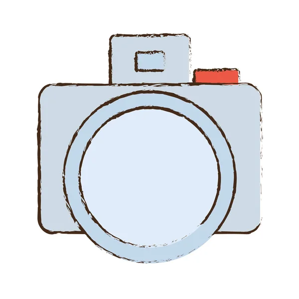Foto cámara imagen icono de la imagen bosquejo — Vector de stock