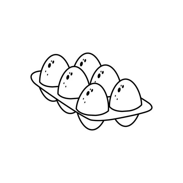 격리 된 닭 계란 — 스톡 벡터