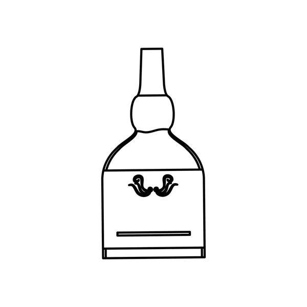 Whisky botella de vidrio — Vector de stock
