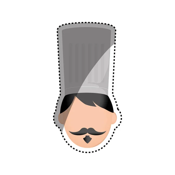 Profil chapeau chef — Image vectorielle