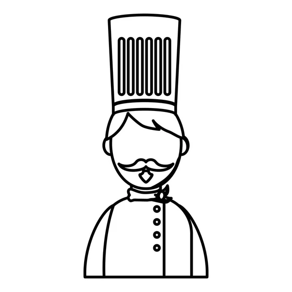 Chef hat profile — Stockový vektor