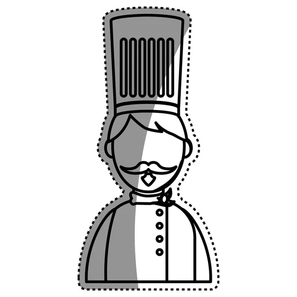 Chef hat profile — Stock vektor