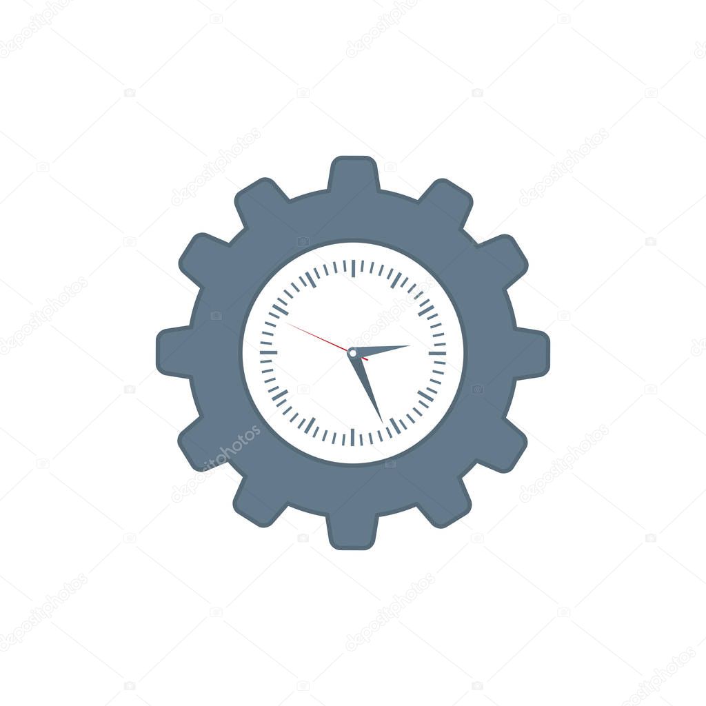 Clock with gear piece