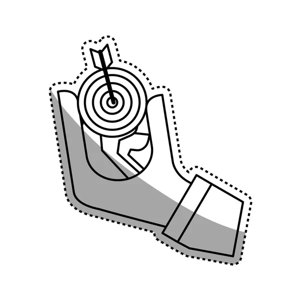 Objectif du jeu de fléchettes cible — Image vectorielle