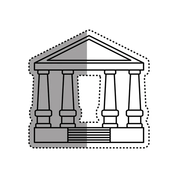 Symbol für Gerichtsgebäude — Stockvektor