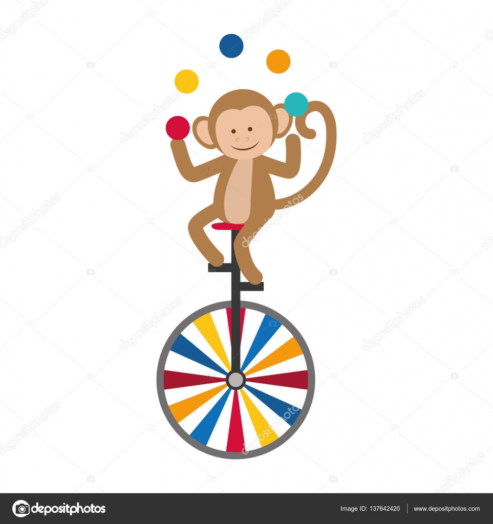 cartoon images of unicycle