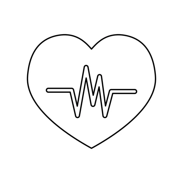 Atención médica de latidos cardíacos — Vector de stock