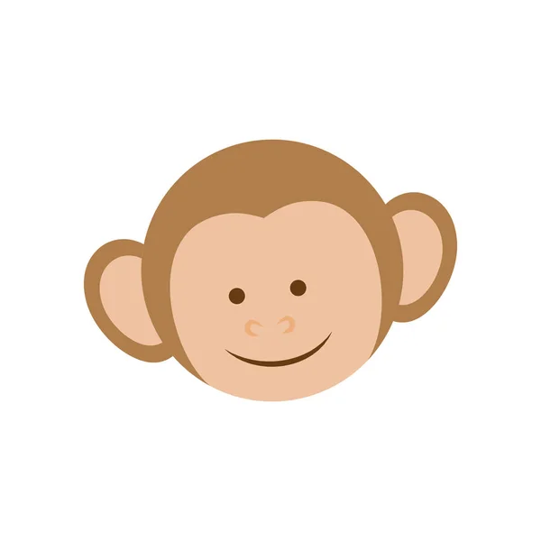 Lindo mokey dibujos animados — Vector de stock