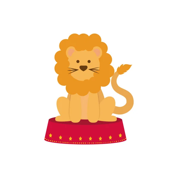 Sirk aslanı karikatür — Stok Vektör