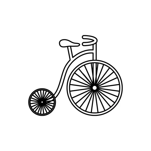 Bicicleta de circo vintage — Vetor de Stock