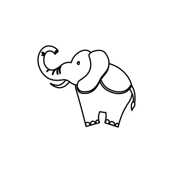 서커스 코끼리 만화 — 스톡 벡터