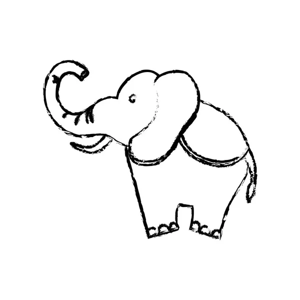 서커스 코끼리 만화 — 스톡 벡터