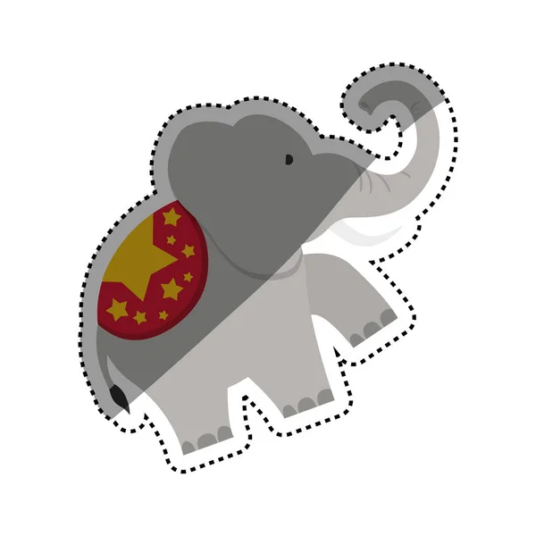 Caricatura de elefante de circo — Archivo Imágenes Vectoriales