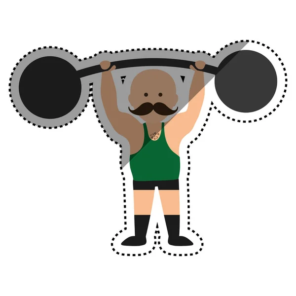 Caricatura de circo Strongman — Vector de stock