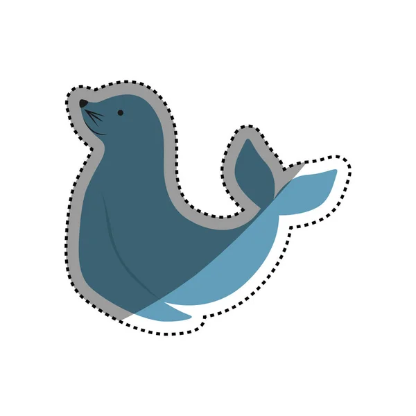 Zeeleeuw cartoon dier — Stockvector