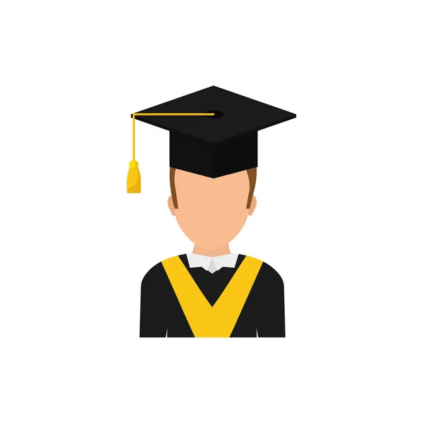 Graduación de jóvenes estudiantes — Vector de stock