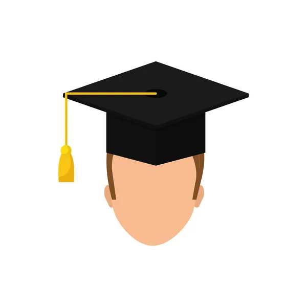 Genç öğrenci mezuniyet — Stok Vektör