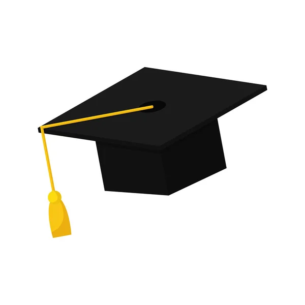 Graduation hat isolated — Stock Vector