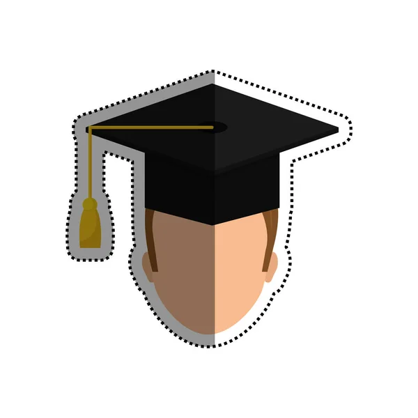Young student graduation — Stock Vector
