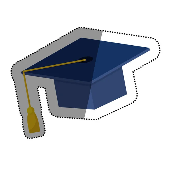 Sombrero de graduación aislado — Vector de stock