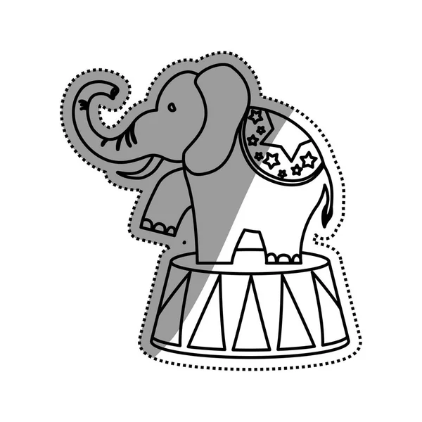 Zirkuselefant-Cartoon — Stockvektor