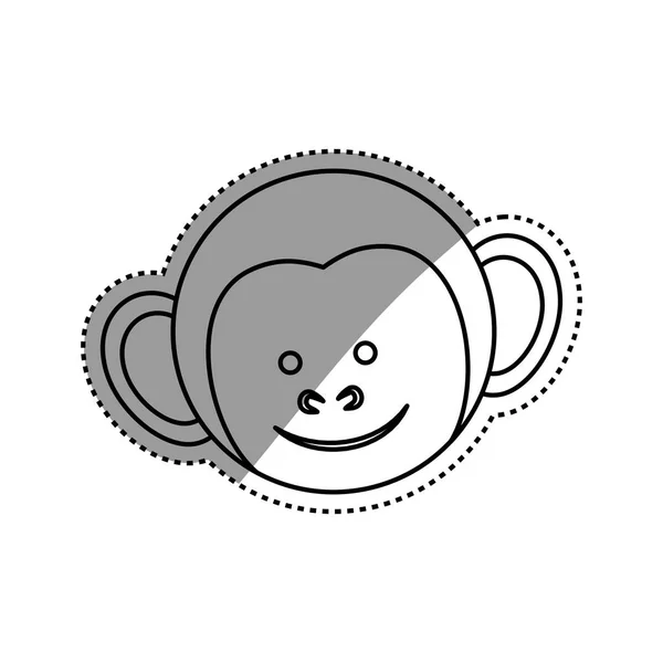 Schattig mokey cartoon — Stockvector