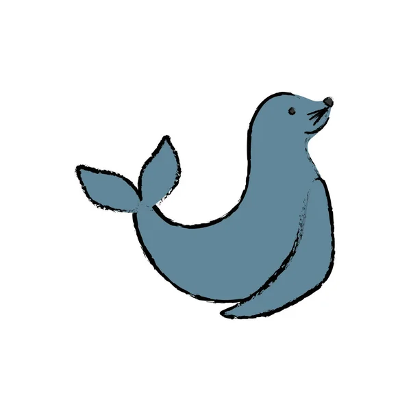 Sealion kreslený zvíře — Stockový vektor