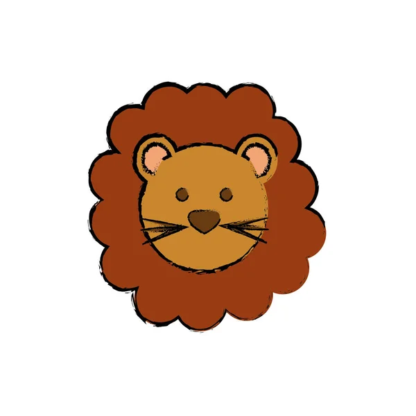 Mignon lion dessin animé — Image vectorielle