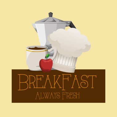 Kahvaltı her zaman taze beslenme vitamin poster