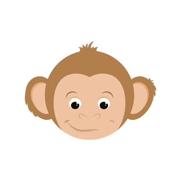 Lindo mokey dibujos animados — Vector de stock