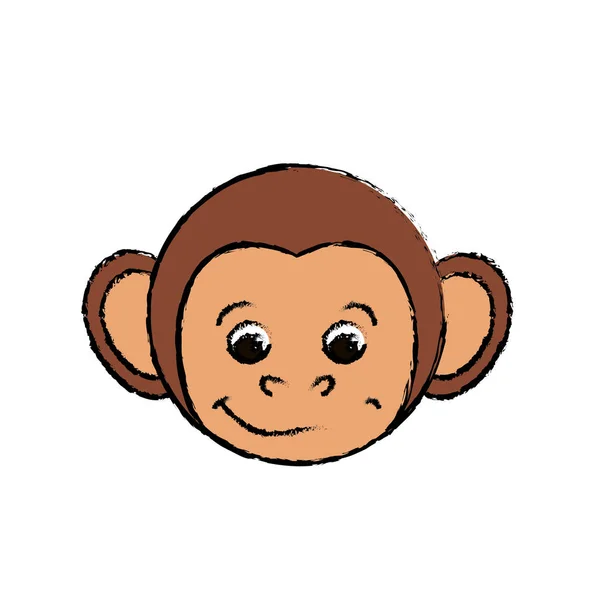 Lindo mokey dibujos animados — Vector de stock